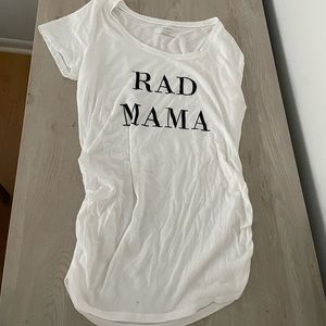 Rad Mama motherhood maternity white tee